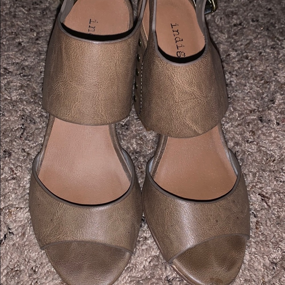 Brown high heels